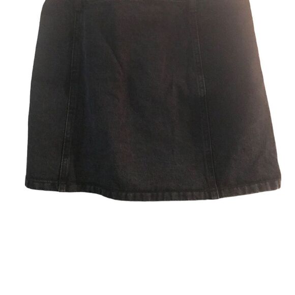 Forever 21 girls size medium black denim button up mini skirt - Picture 9 of 16